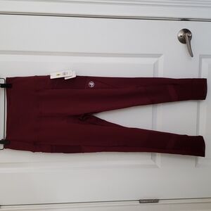 Body Glove Women's Leggings w/Media Pocket in Burgundy - Size M
